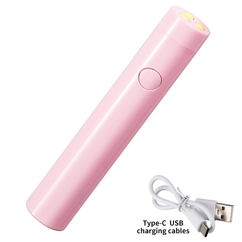 Portable Nail UV LED Lamp And LED Light Support Base Rechargeable for Nails Gel Polish Drying UV Lamp for Nails Art Desk Stand