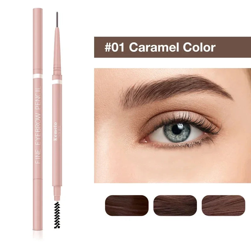 1PC Waterproof Double-Ended Eyebrow Pencil 1.5mm Ultra Fine Eyebrow Pencil Sweat-proof Long Lasting Professional Eye Makeup