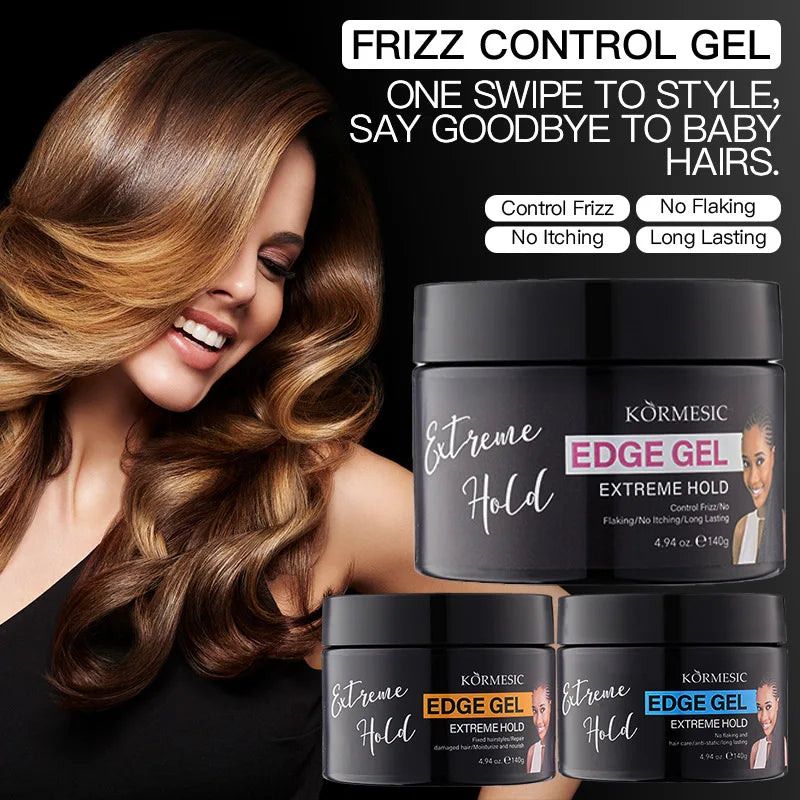 140g Frizz Hair Braiding Gel Styling Control Smooth Long Lasting Tames Edges Twist Wax Hair Care