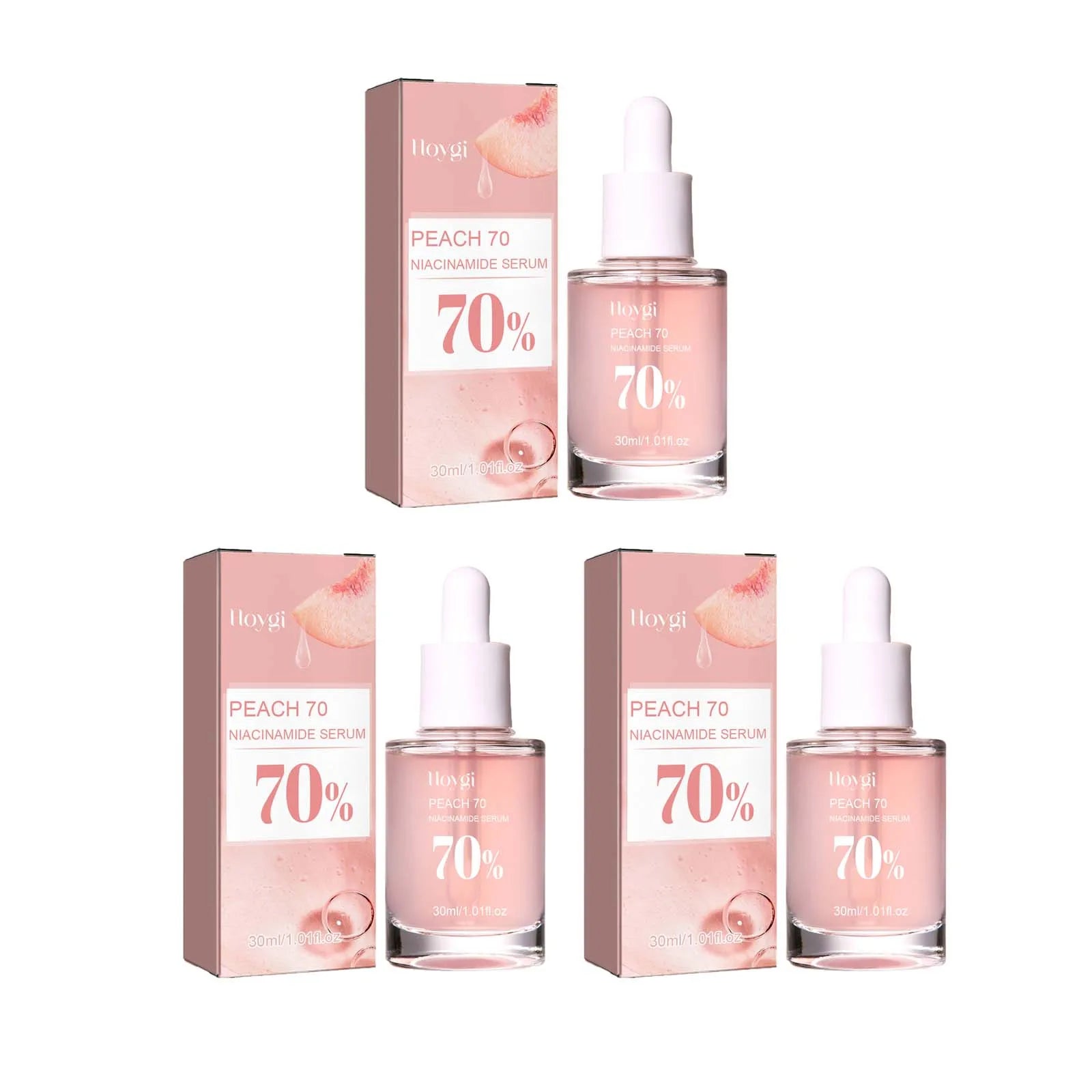 Peach 70% Niacinamide Facial Serum Fade Melanin Moisturzing Shrink Pores Smooth Brightening Skin Care Dark Spot Remover Serum - BlissFully