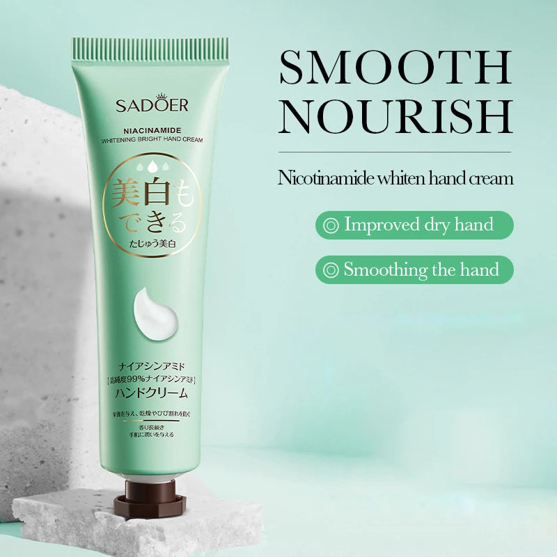 1pcs/2pcs SADOER Nicotinamide Hand Cream Anti-Drying Crack Moisturizing Brightening Repairing Hand Creams For Hands Skin Care