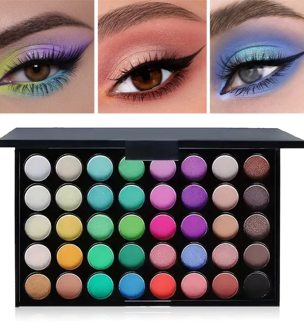 40 Colors Glitter Eyeshadow Palette Matte Waterproof Long Lasting Pressed Powder Cosmetics Kit Fashion Women Eye Makeup palette