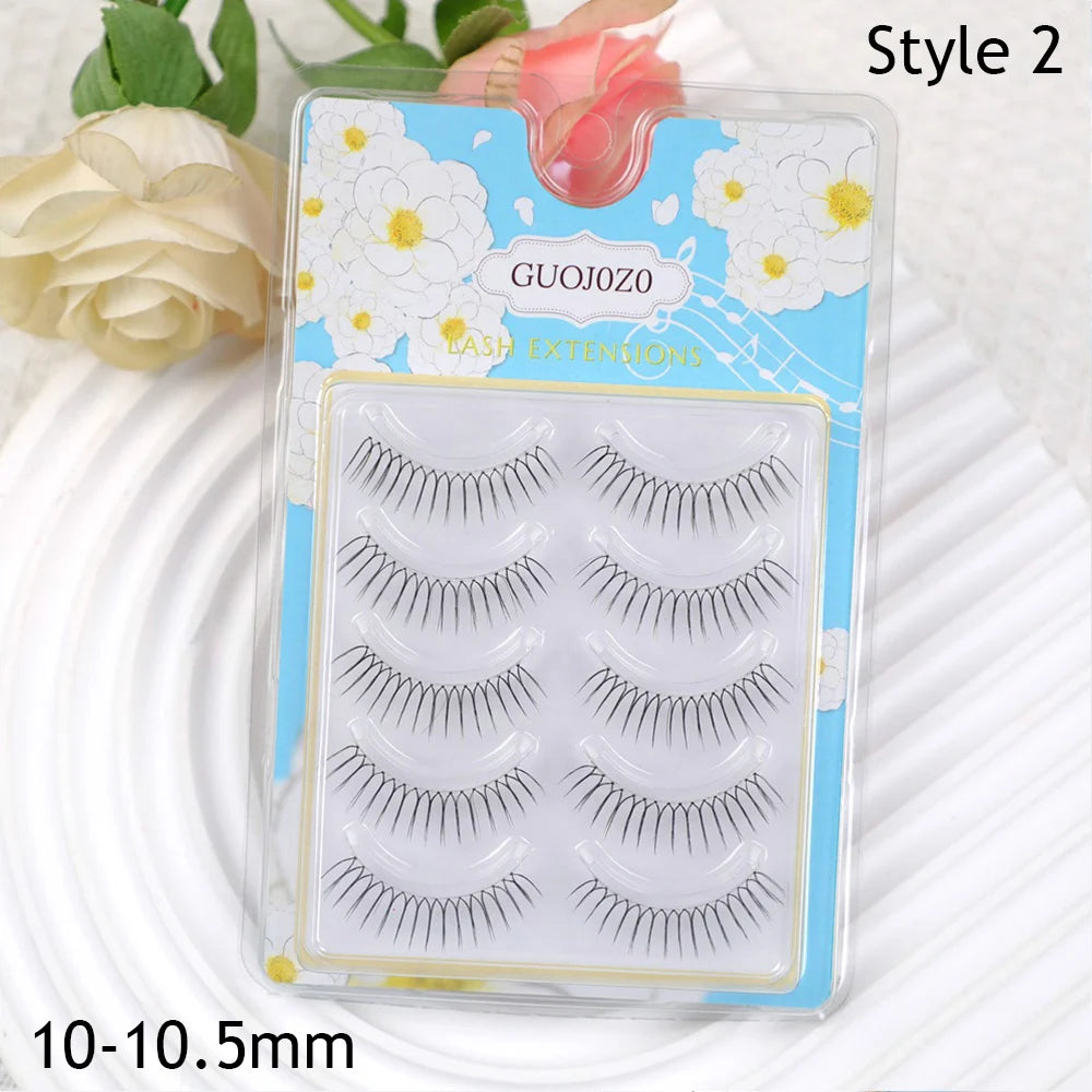 Individual Noglue Fake Eyelashes Artificial Magnetic Idol Lashes Girl Group Eye Nature Lash Extension Cosplay Cosmetics Anime