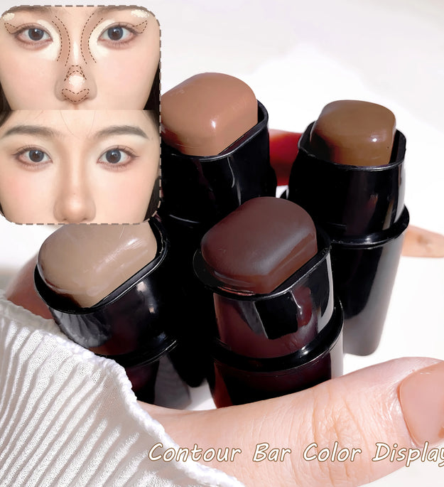 4pcs Multifunctional Highlight & Contouring Stick-Buildable Coverage Highlighter, Concealer, Contour Beige, Brown, Pink, Bronze