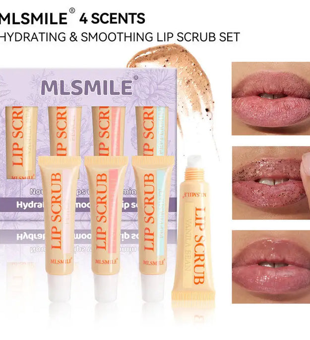 MLSMILE Scrub Set Exfoliating Dead Skin Lightening Lines Lip Balm 4-Pack 2025 new