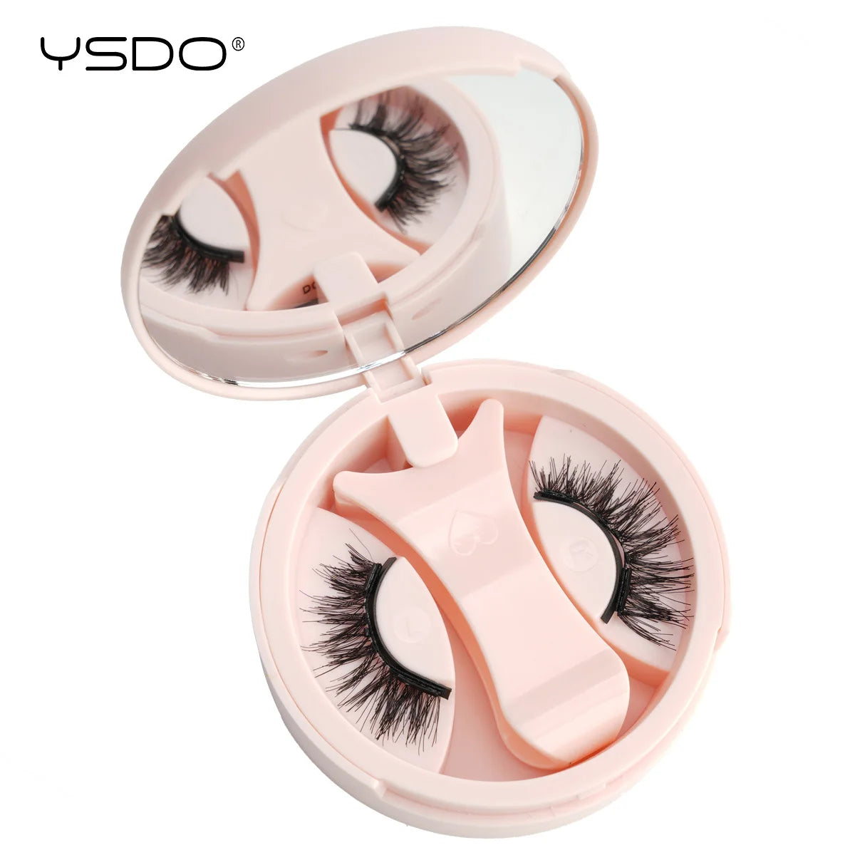 YSDO Soft Magnetic Eyelashes No Glue Needed 1 Pair Natural Short 3D False Lashes Reusable Easy Apply Magnetic Lashes Kit Makeup