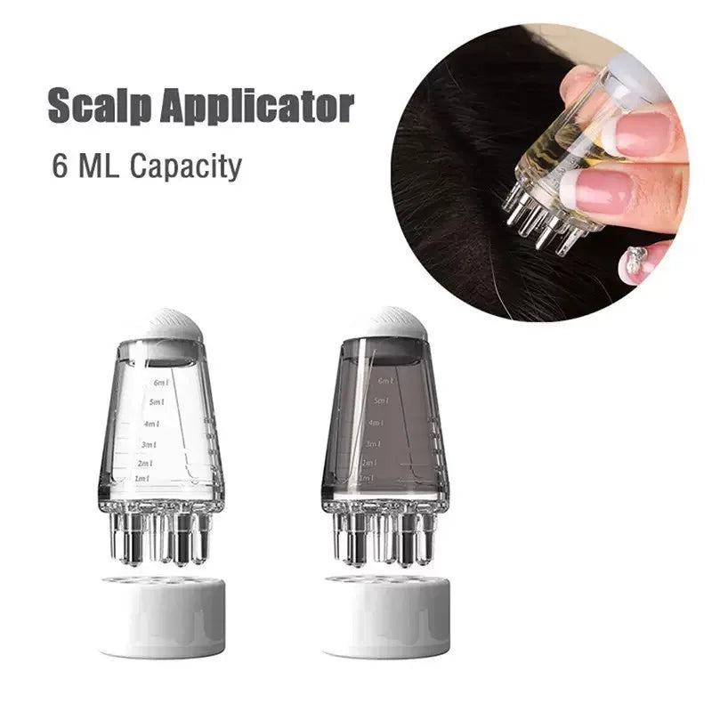 Scalp Applicator Hair Regrowth & Styling Solution Guide Comb Hexagon Head Oil Roller Ball Massage Comb Massage Relaxation Tools