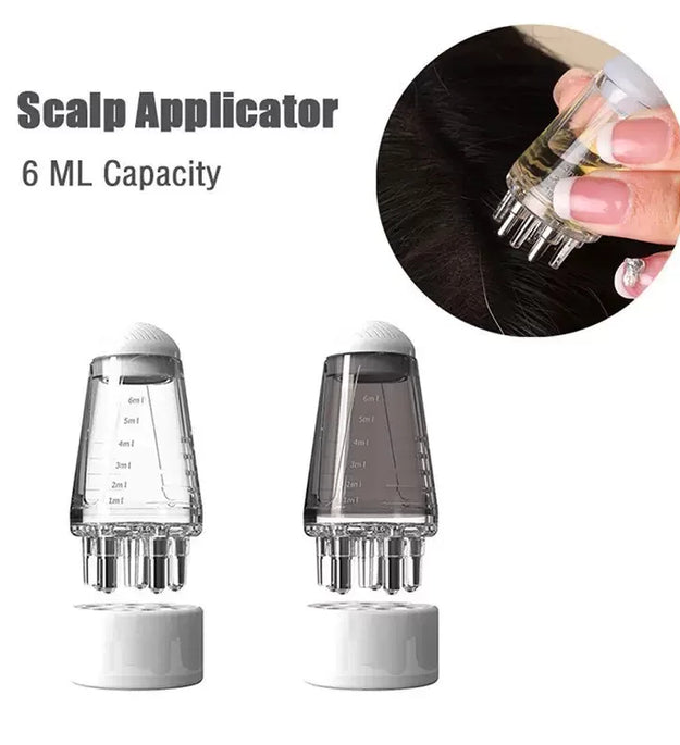 Scalp Applicator Hair Regrowth & Styling Solution Guide Comb Hexagon Head Oil Roller Ball Massage Comb Massage Relaxation Tools