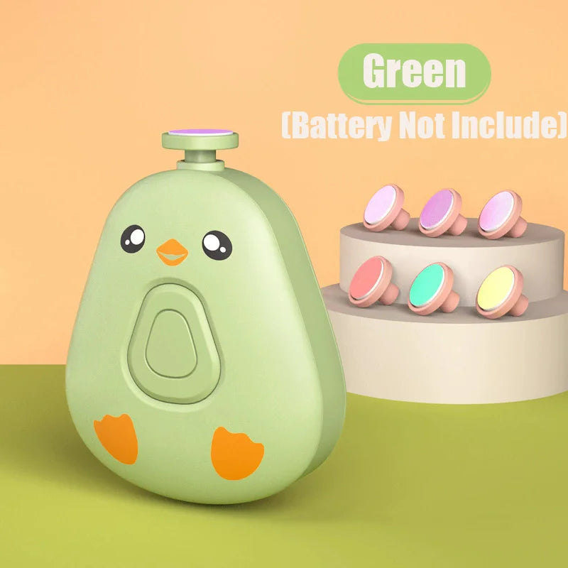 Electric Baby Nail Trimmer Safe Baby Nail Clippers With 6 Grinding Heads Quiet Baby Nail Polisher Kit For Hygiene Cares