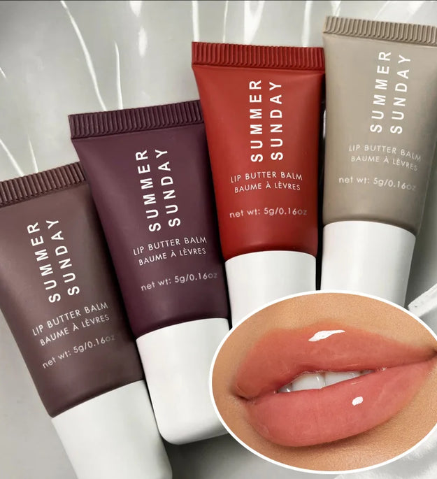 4-piece Lip Gloss Set Complete, Exquisite, Practical, Comfortable, Moisturizing, Natural, Portable Makeup Set