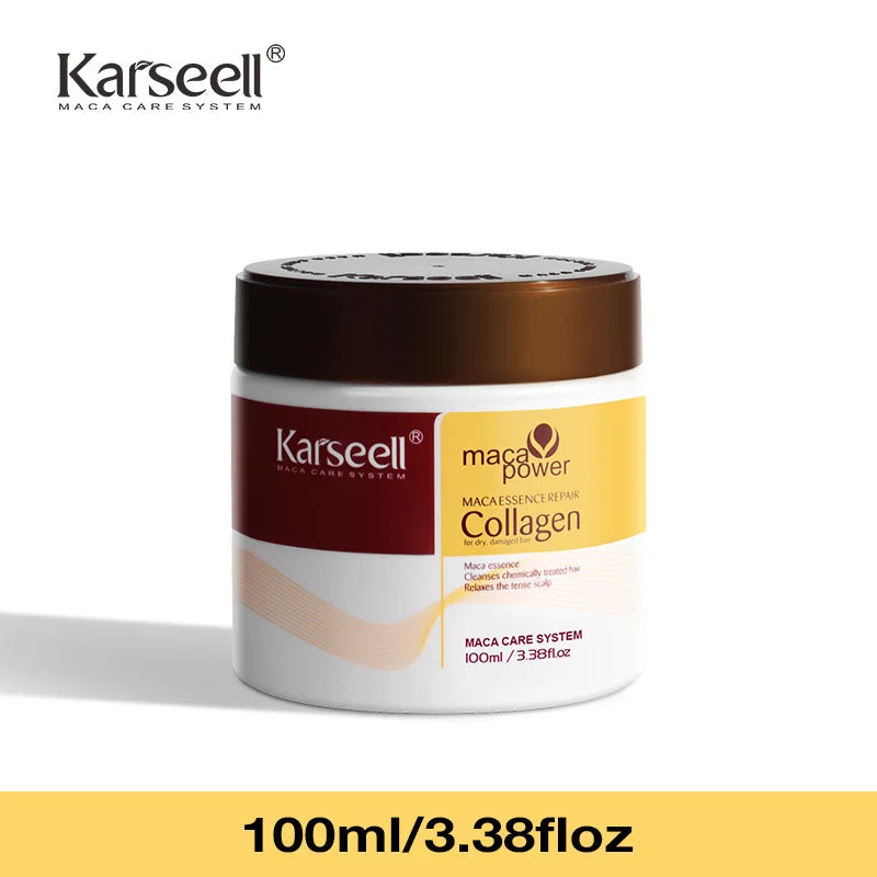 Karseell Collagen Hair Treatment Deep Repair Conditioning Argan Oil Hair Mask Essence for Dry Damaged Hair 100ml/500ml - BlissFully