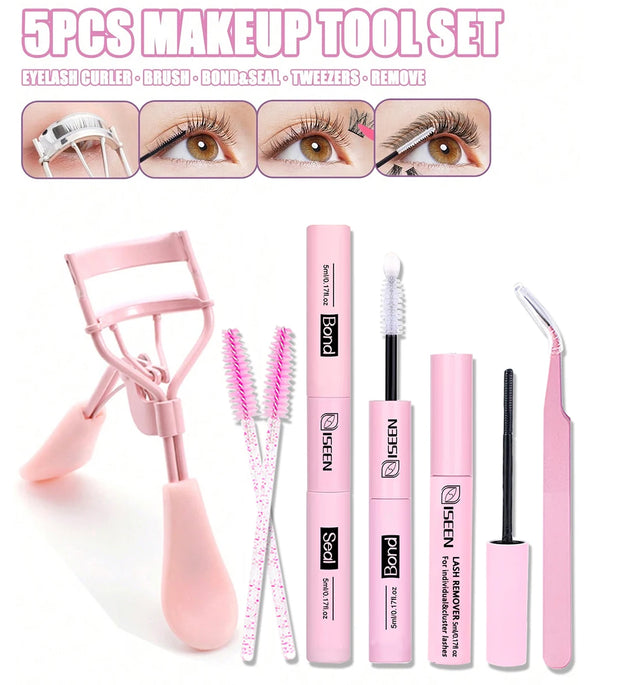 ISEEN Lash Bond and Seal 10ml for Lash Clusters Super Hold Long-Lasting Non-Irritating Eyelash Glue for DIY at Home