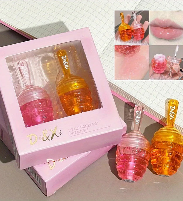 Small Honeypot Lip Oil Moisturizing and Fading Lip Pattern Water Lip Balm Dudu Lips