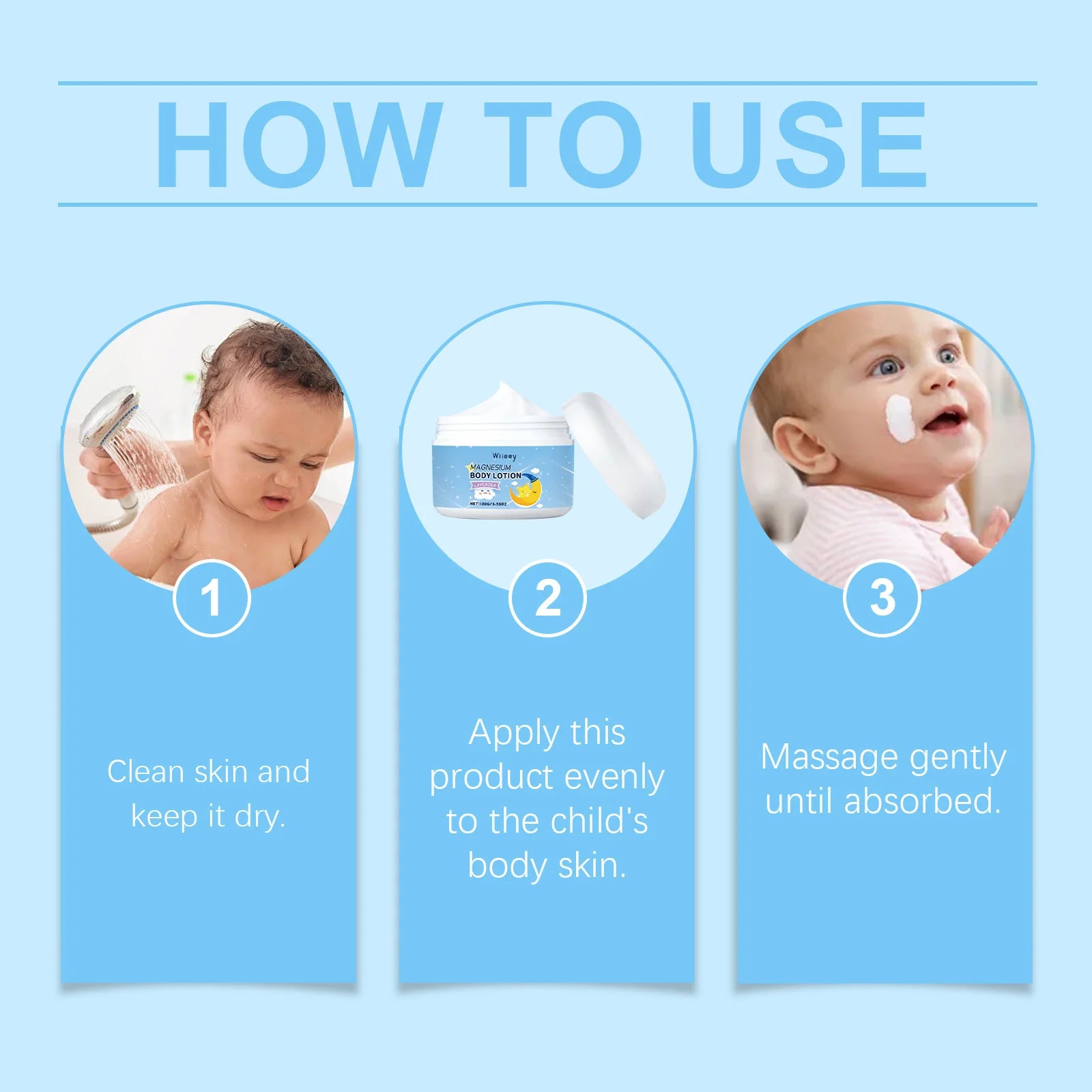 Magnesium Baby Lotion Improve Sleep Quality Nourishing Moisturizing Strengthen Skin Barrier Soothing Dryness Kids Refresh Cream