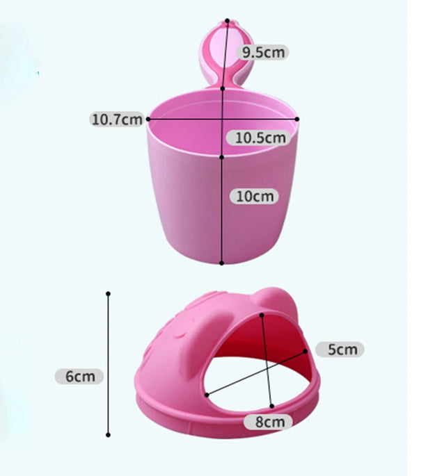 Cute Cartoon Baby Bath Caps Toddle Shampoo Cup Children Bathing Bailer Baby Shower Spoons Child Washing Hair Cup Kids Bath Tool