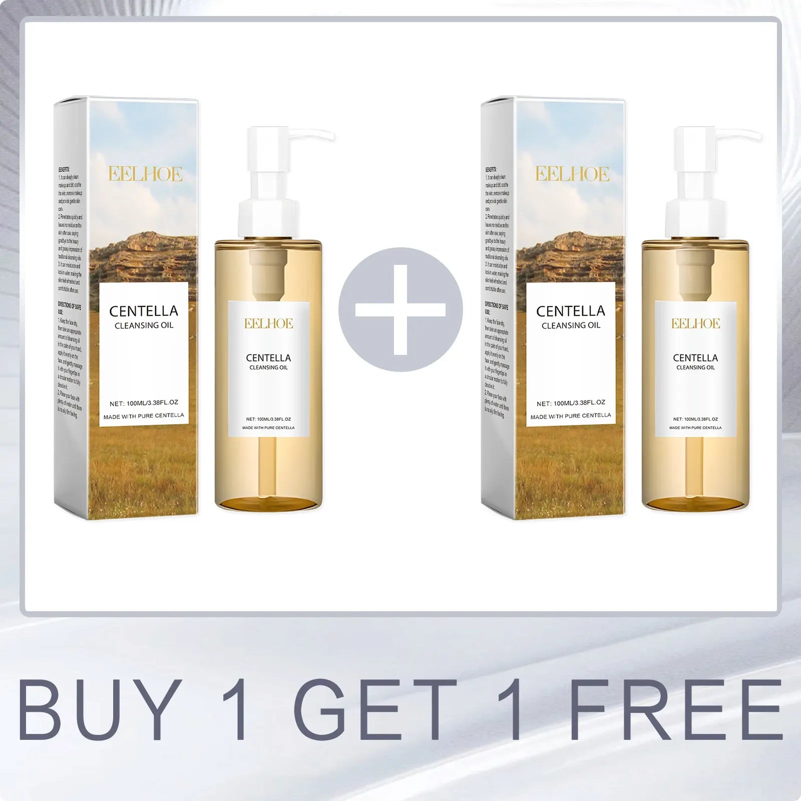 EELHOE Centella Cleansing Oil Facial Makeup Remover Moisturizing for Face Shrink Pores Removal Cleansing Oil Sensitive Skin Care - BlissFully