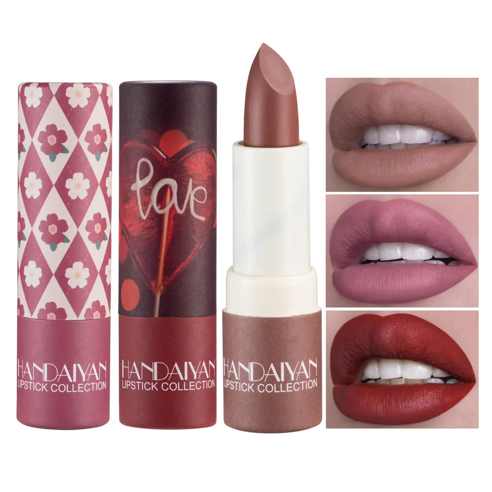 Matte Moisturizing Velvet Lipstick Edition Soft Smooth Nude Red Makeup Lip Stick Collection Waterproof Long-Lasting Cosmetics