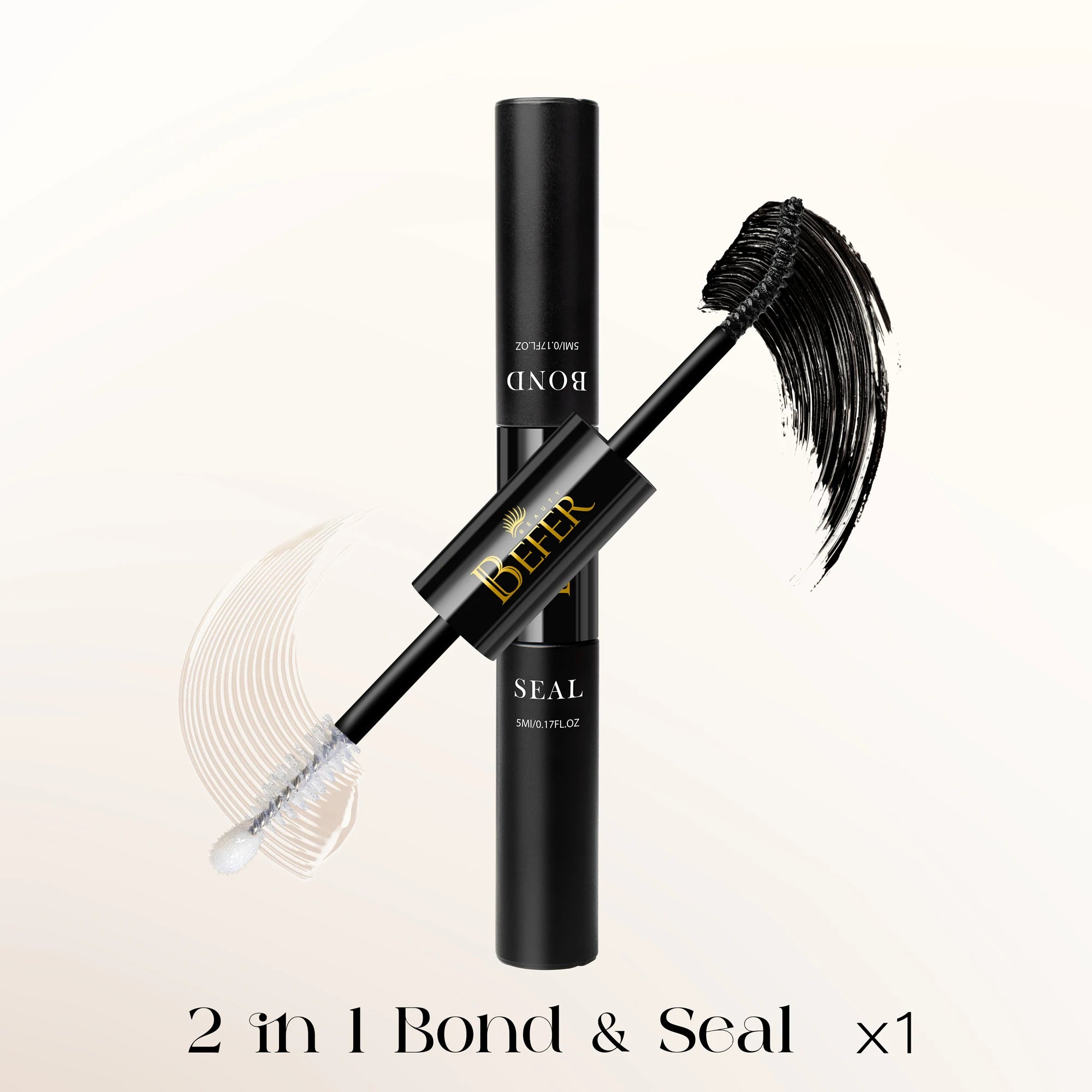 BEFER Glue For Eyelashes 2in1 Lash Bond And Seal Eyelash Glue+Eyelash Remover Waterproof Eyelashes Adhesives Strong Fixed Lash