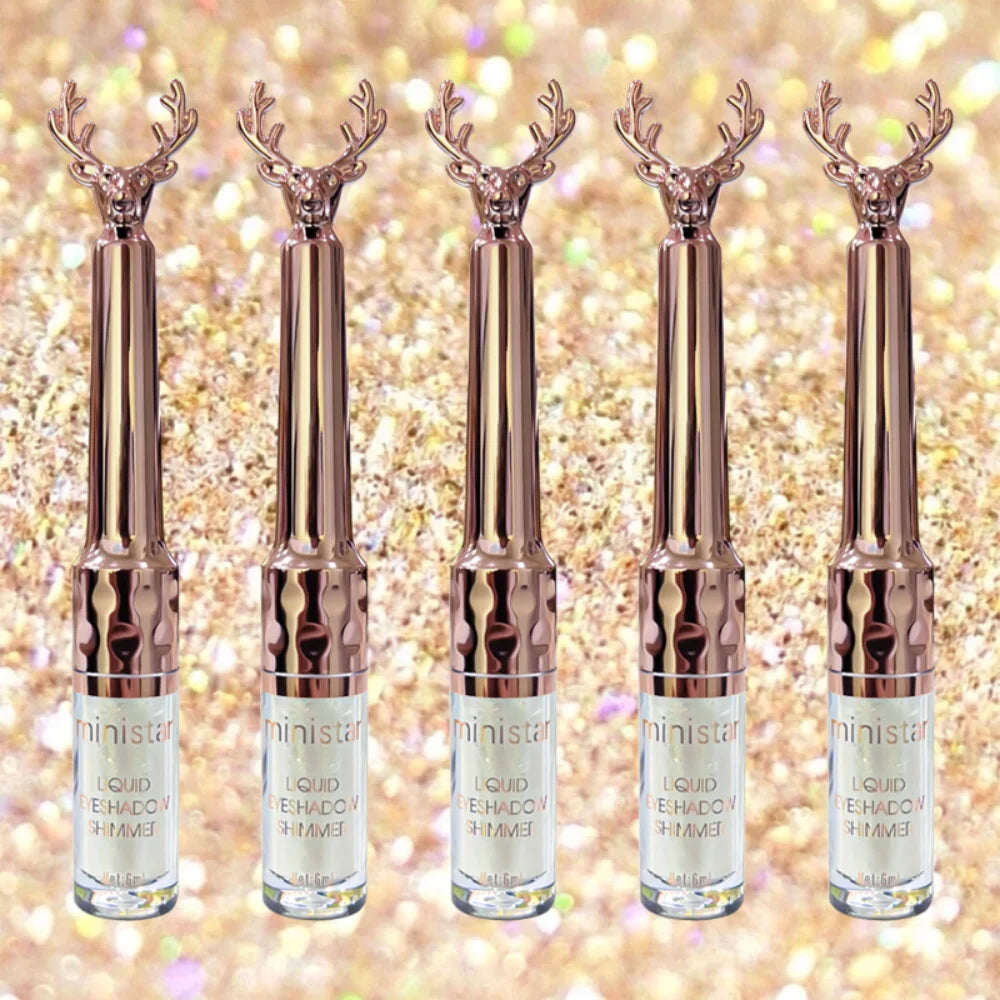 Christmas Limited Liquid Antler White Glitter Eye Shadow Lasting Color Easy Makeup Eye Makeup Holiday Gift