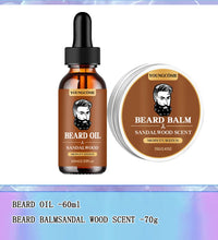 Organic Beard Growth Oil & Sandalwood Balm 1/2/4 Set-24H Nourishing, No Flakes, Men's Grooming Kit with Argan Oil & Vitamin E - BlissFully