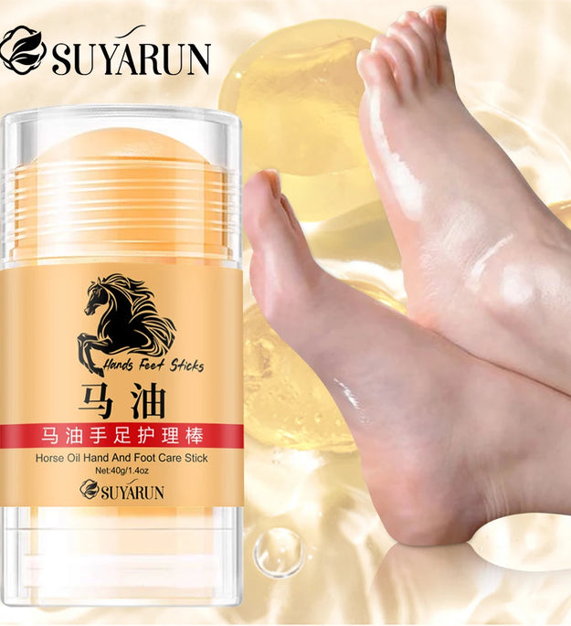 SUYARUN Premium Horse Oil Hand Foot Care Stick-Intense Moisturizing&Repairing Balm for Dry Cracked Skin, Cream for Hands, Feet.