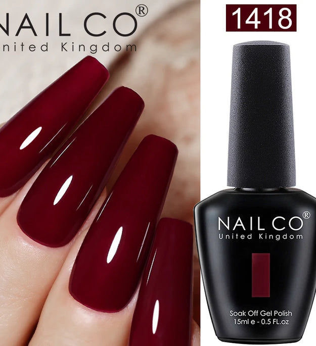 NAILCO 15ml Hema/TPO Free UV Gel Nail Polish Nail Art Manicure Nail Professionals Base Top Varnish Semi Permanent Vernis Nail