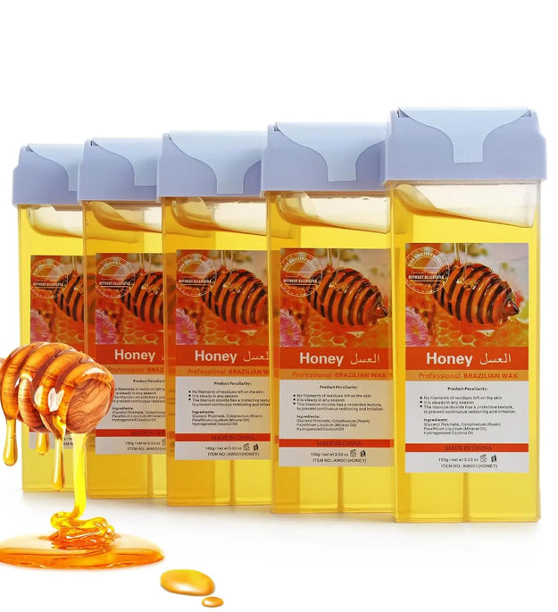 Roll on Wax Painless Wax Roll On For Hair removal Depilatory Wax Warmer Honey Aloe Wax Cartridge For Bikini Body Hair Removal