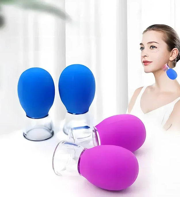 Silicone Cupping Massage Cup For Body Face Neck Eye Massager Vacuum Tank Body Facial Care, Anti-aging Beauty Tool