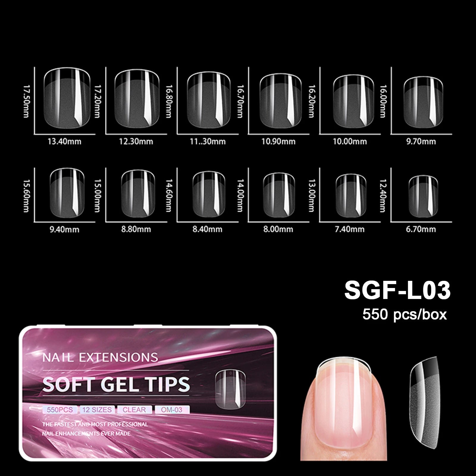 Luxury False Nail Tips Soft Gel Fingertip Semi-matte Capsules Almond French Coffin Full Cover Artificial Fake Nails Extension