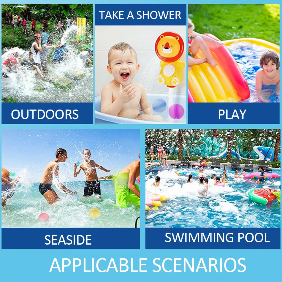 New Reusable Water Balloons Refillable Water Balloon Quick Fill Self Sealing Water Bomb Splash Balls for Kids Swimming Pool