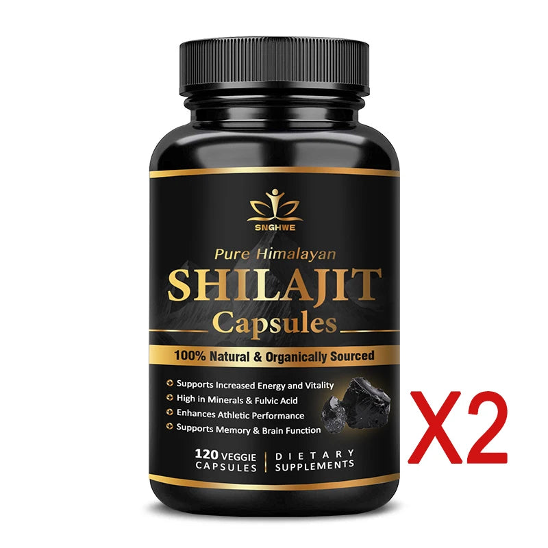 Himalaya Shilajit Capsule Original High in Trace Minerals& Fulvic Acid for Energy,Muscle Strength&Immunity, Endurance for Adult - BlissFully
