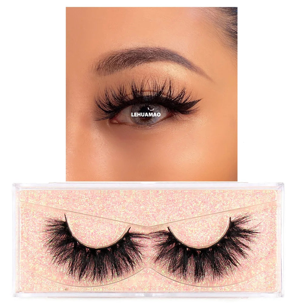 LEHUAMAO Eyelashes 3D Mink Lashes natural handmade volume soft lashes long eyelash extension real mink eyelash for makeup D103
