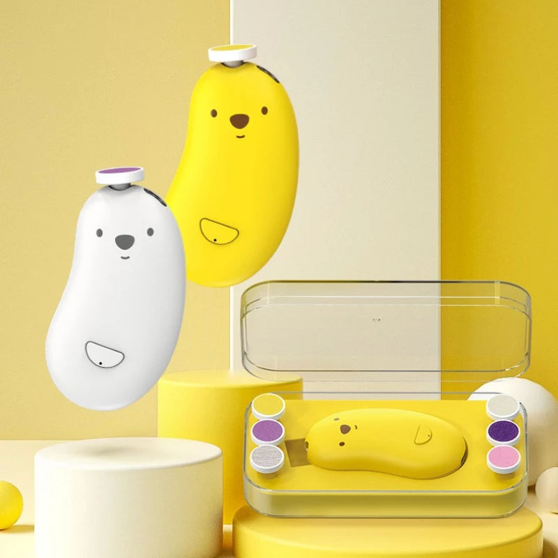 Baby Nail Grinder Electric Rechargeable Baby Newborn Nail Scissors Set Quiet and Safe Home Nail Trimming and Care