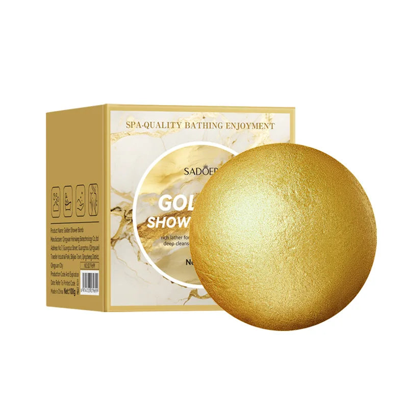 Gold Bath Salt Ball 100g (Sinking Ball) Deep Cleansing Body Bath Salt Ball for Relaxation And Skin Care