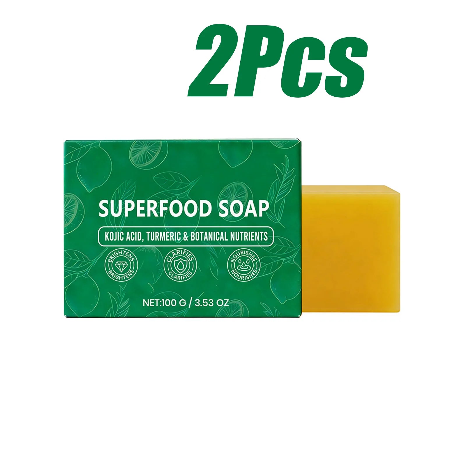 Natural Turmeric Soap for Face & Body Cleanser Handmade Superfood Soap Bar Moisturizing Brightening Skin Exfoliating Face Wash