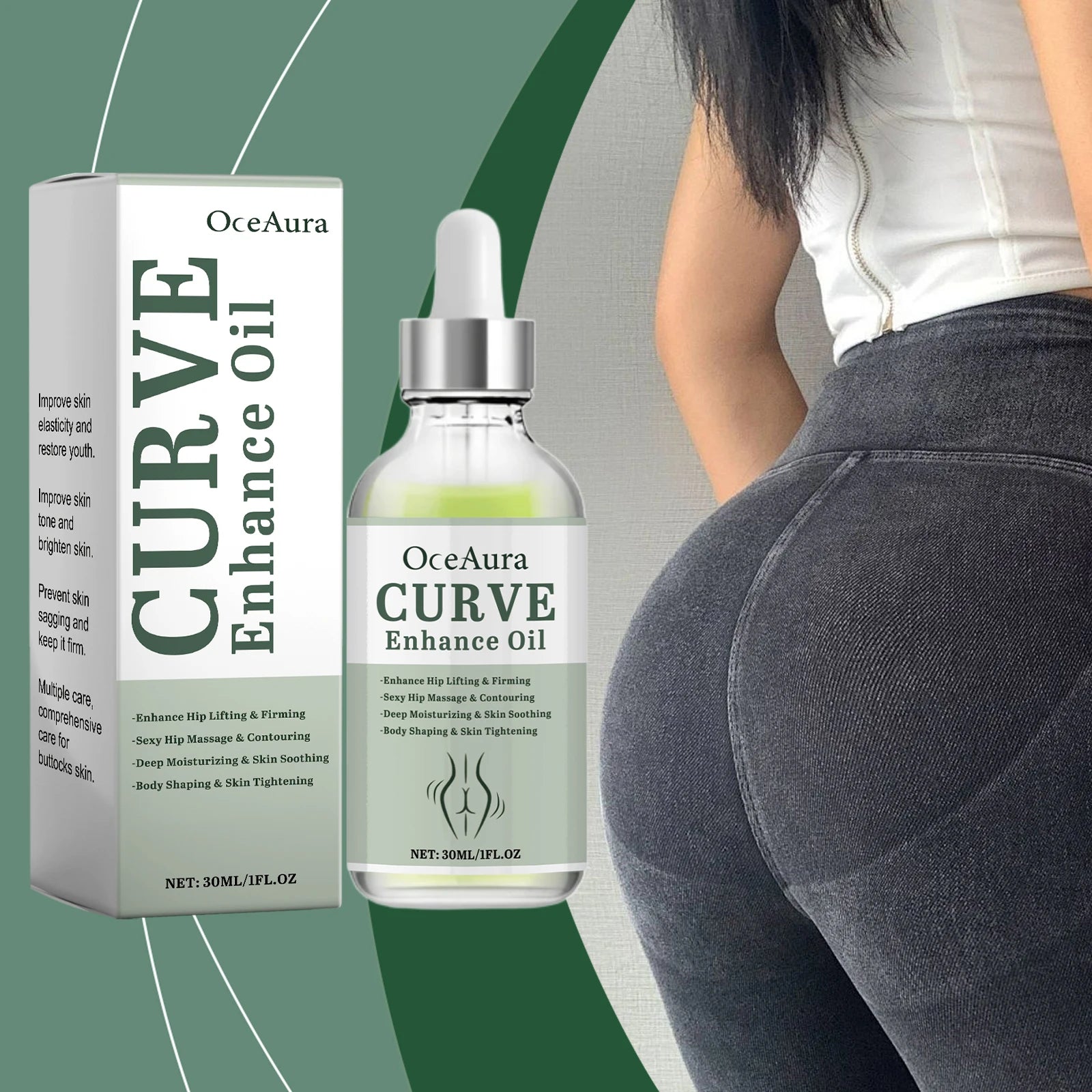 Collagen Buttock Firming Essence Oil Improve Skin Elasticity Relieve Skin Sagging Massage Muscles Reduce Fine Lines Hip Up Serum