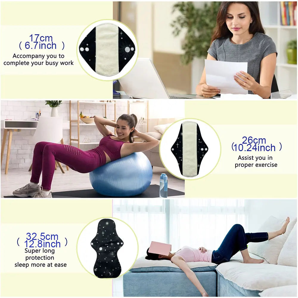 bamboo panty liners for women menstrual Light Incontinence pads with Wings Breathable Washable sanitary napkins Feminine Care