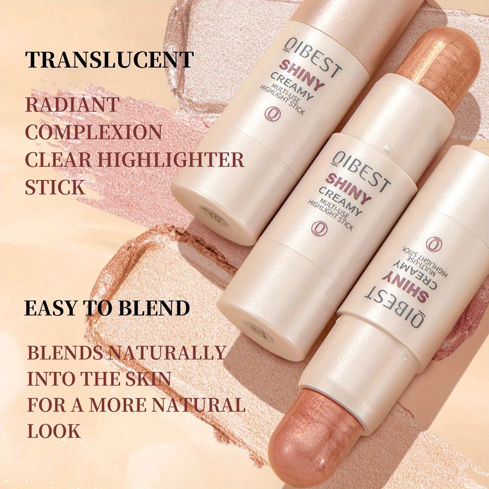 Highlight stick Clear and smart,water-sensitive face brightening and grooming,pearlescent fine flash three-dimensional highlight