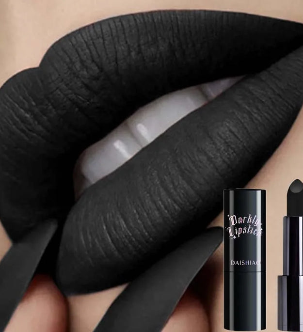 Halloween Dark Night Lipstick Waterproof and Long-lasting Black Dark Purple Matte Lipstick Makeup Lip Cosmetics