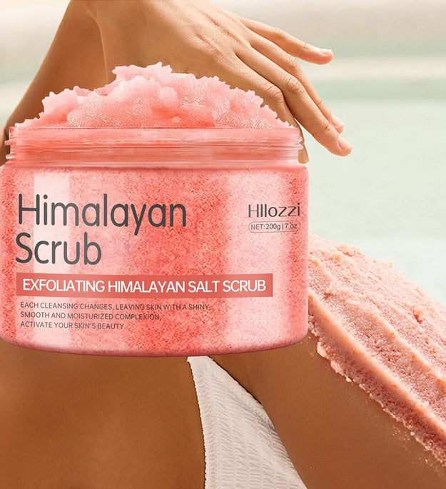 Himalayan salt scrub cleanses the skin, whitens, exfoliates, removes dead skin, and makes the skin smooth and elastic Bathing
