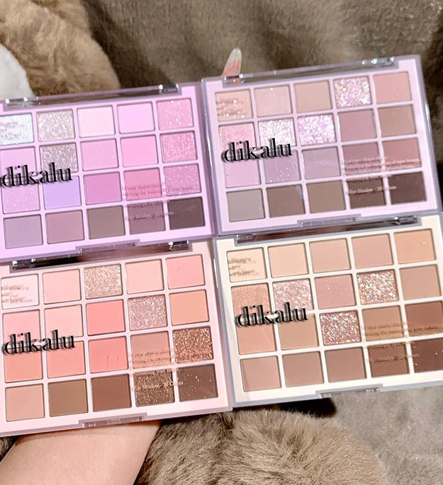 20 Colors Low Saturation Korean Eyeshadow Palette Purple Matte Pearlescent Long Lasting Waterproof Glitter Eye Shadow Eye Makeup