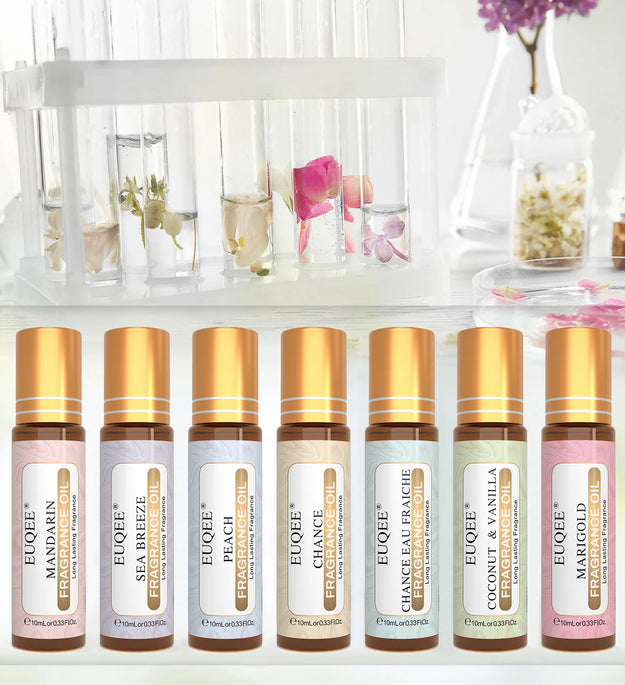 EUQEE 10ML Angel Coconut Vanilla Good Girl Roller Fragrance Oils For Women Easy Carry,Long Lasting Aromatherapy Body Fragrance