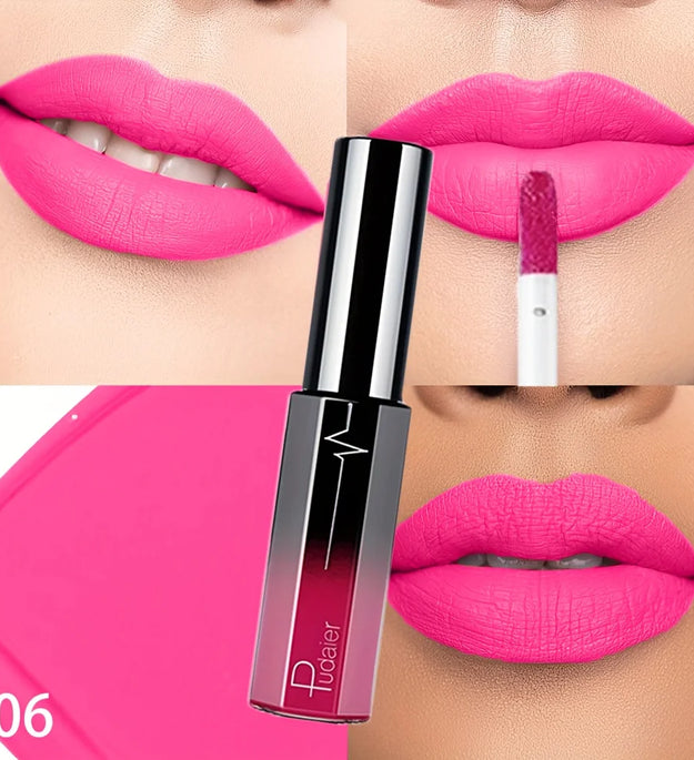 Velvet Lip Tint Matte, Waterproof Long Wear, Non-Stick Cup, Smudge-Proof, Highly Pigmented, Smooth Finish