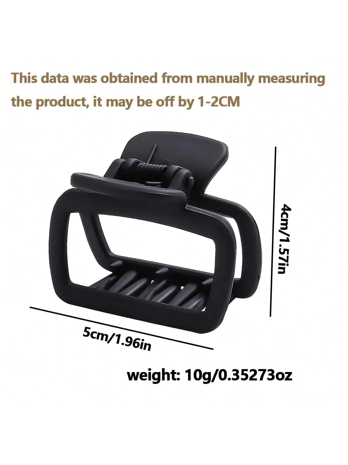 4pcs Women's Square Lightweight Hair Claw Clip Fashionable Elegant Hair Accessory Clip Suitable Hair Styling Makeup