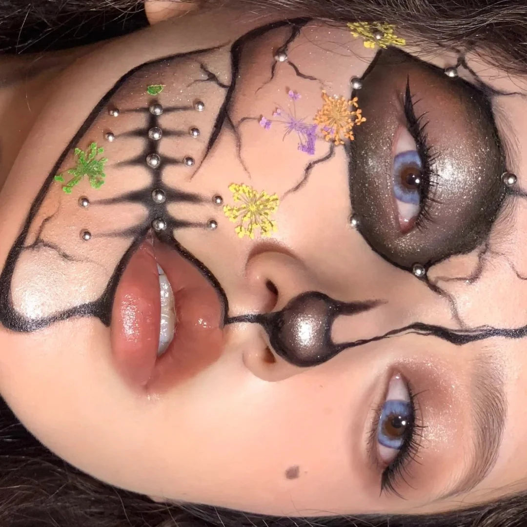 9 Colors Glitter Sequin Eyeshadow Palette Christmas Halloween Cool Goth Red Black Matte Eyeshadow Palette Korean Cosmetics