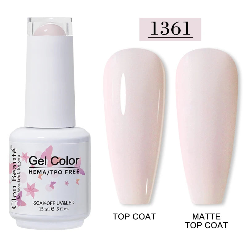 Clou Beaute 15ml HEMA TPO FREE Gel Nail Polish Vernis Semi Permanent UV Nail Art Varnish Lakiery Hybrydowe Manicure Gel Polish