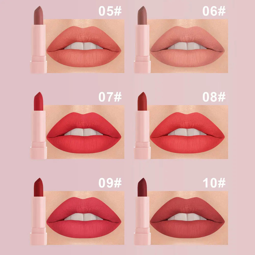 10 PCS Matte Lipstick Kit lip gloss Korean cosmetics LIp gloss Long Lasting Makeup for women Lip pencil cheap make up Beauty