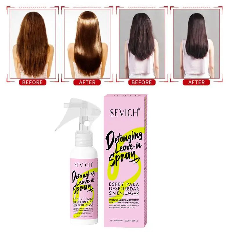 Keratin Hair Smoothing Spray Hair Conditioner Keratin Hair Treatment For Dyeing Damaged Anti-frizzle Soften Shiny Hair Care Oil
