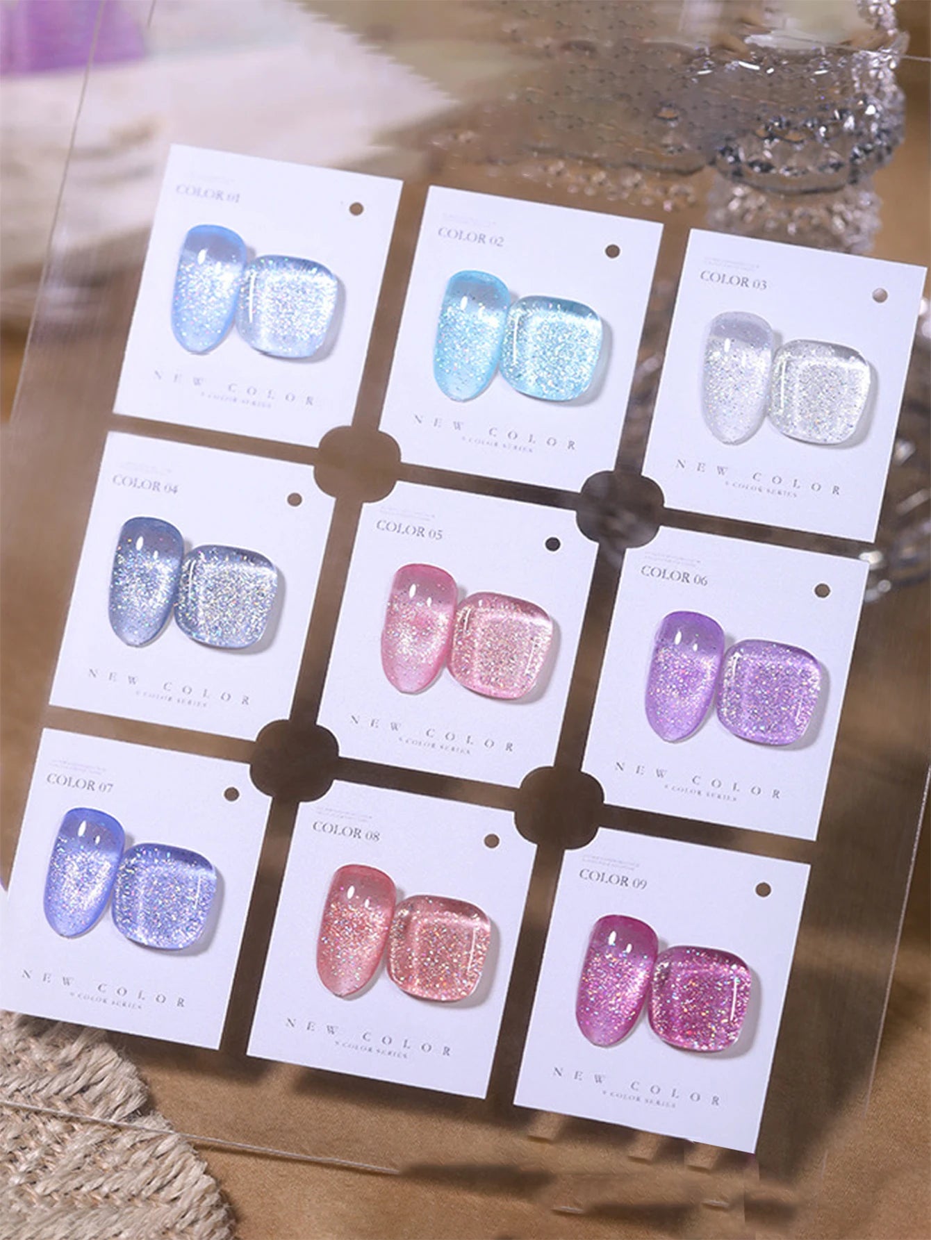 WS Black Glass Cat Magnetic Gel Nail Polish Punk Style Nail Art Manicure Varnis Semi Permanent Gel for Winter Nail Supplies