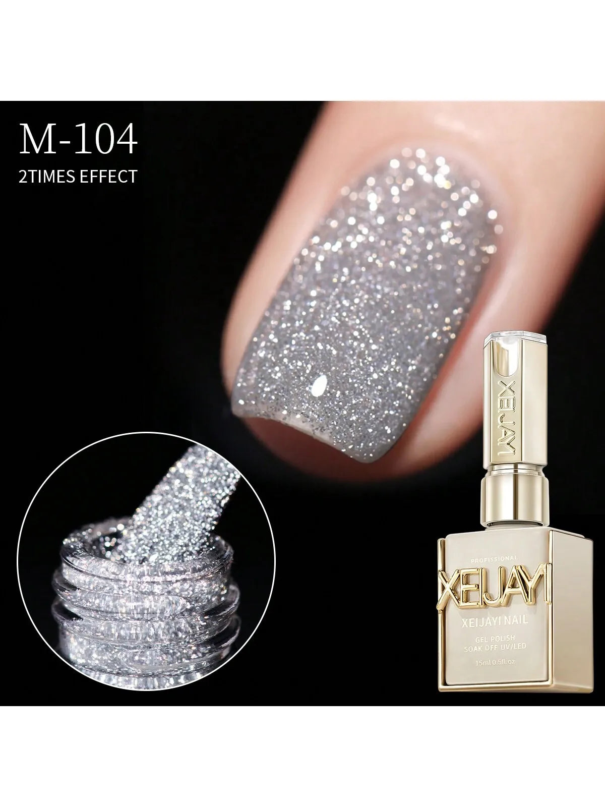 15ml Broken Diamond Halloween Christmas Nails Gel Nail Polish Adhesive Burst Flash Maillard Broken Diamond Adhesive